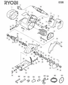 Buy A Ryobi C125 Spare part or Replacement part for Your Saws and Fix Your Machine Today